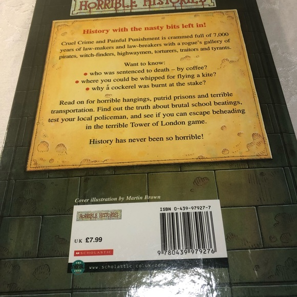 Fun kids History Book Cruel Crime & Painful Punishment scholastic hard cover - Picture 2 of 9